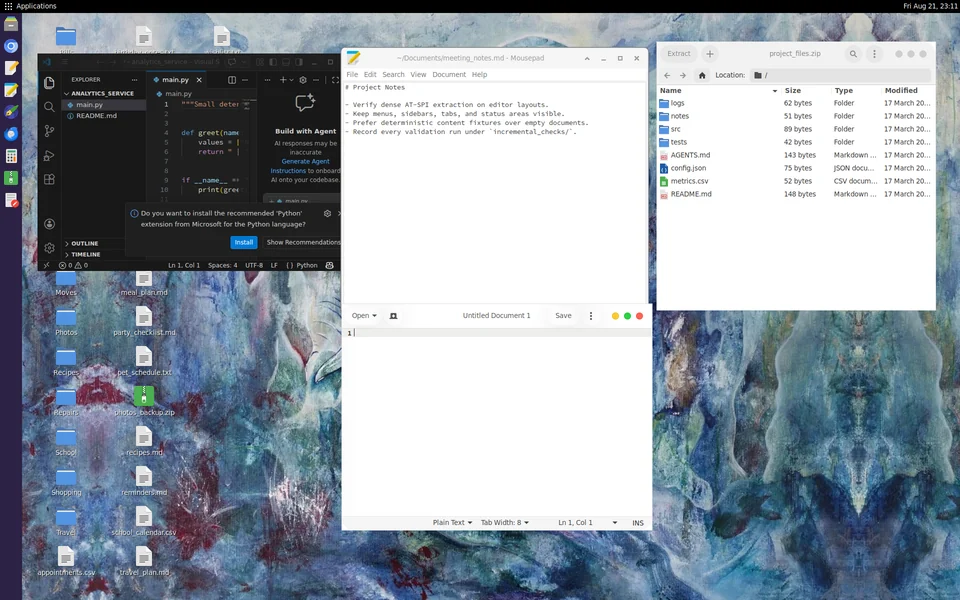 Desktop captured with the Ubuntu-like preset