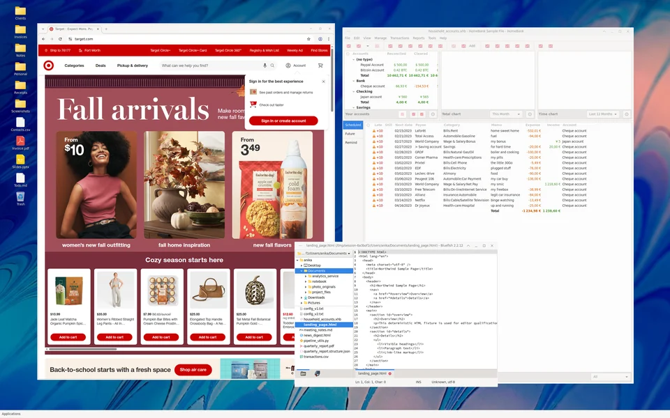 Desktop captured with the Windows Redmond preset